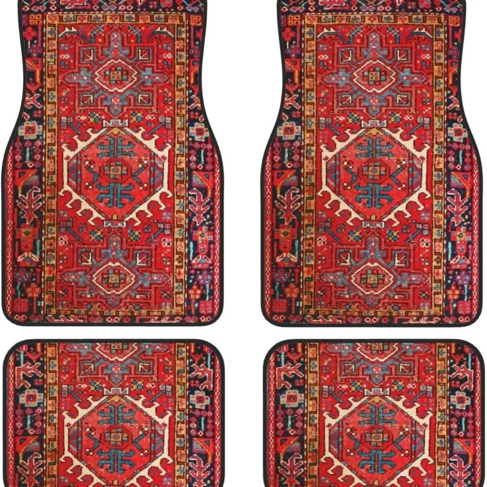 Bohemian Car Floor Mats — Anti-Slip Persian Pattern, 4 Piece — product image 12