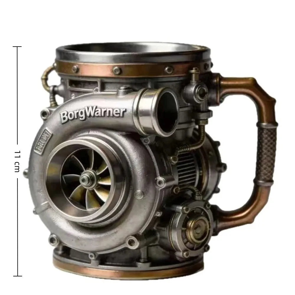 Resin Turbocharger Mug Comfortable Grip Sturdy and Durable 3D Engine Cup Handcrafted Mechanical Element — product image 6
