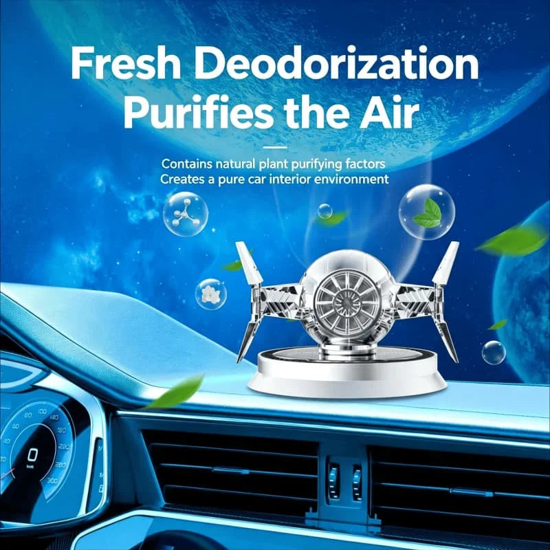 Solar Powered Car Air Freshener Mecha Engine Turbine Rotating Dashboard Perfume Diffuser Decoration — product image 4