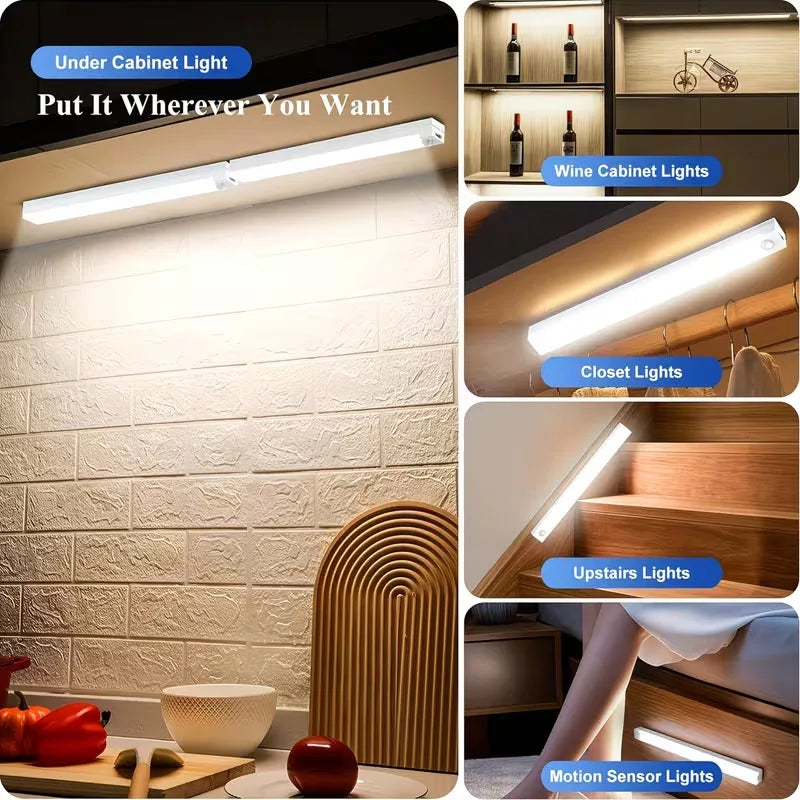 Motion Sensor LED Night Light No Drill Magnetic Stick On for Closet Wardrobe Stair Car Interior RV — product image 6