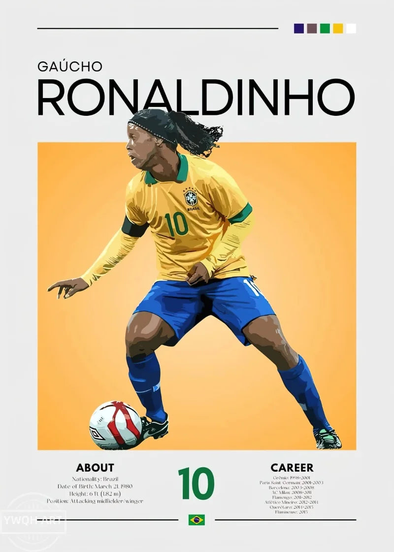 Football Star Canvas Wall Print — Living Room Decor — product image 7