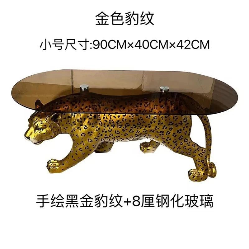 Leopard Resin Sculpture Side Table — Living Room Decor — product image 12