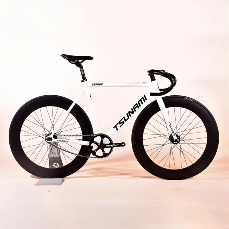 Tsunami Fixed Gear Bike SNM100 Aluminum Alloy Frame Fixie Single Speed Bicycle 700C Fits V-brakes For — product image 7
