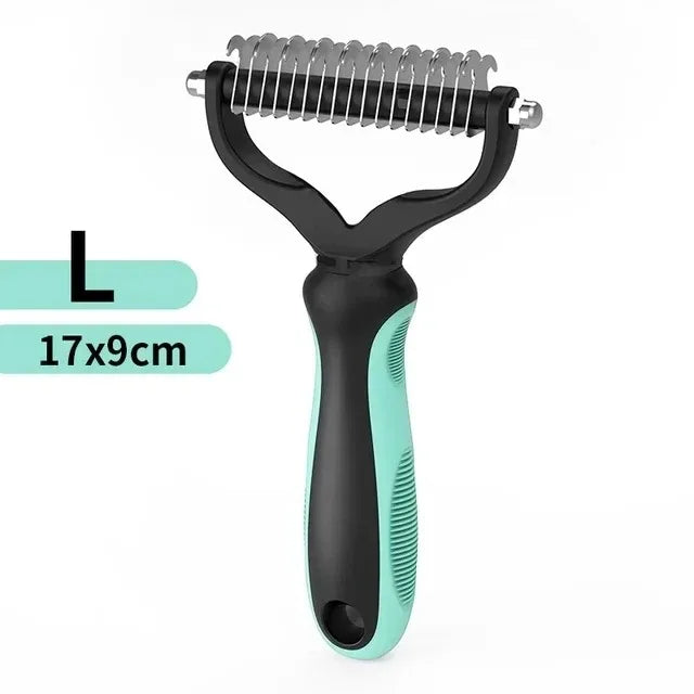 Pet Deshedding Brush — Undercoat Rake for Cats & Dogs, S or L — product image 11