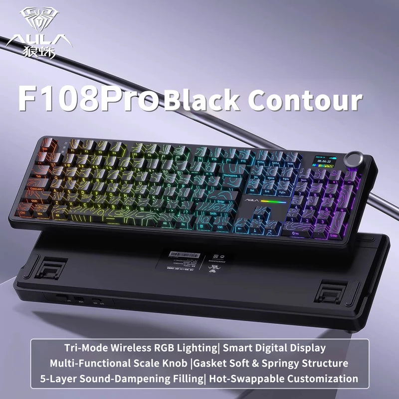 AULA F108 PRO Mechanical Keyboard — Full Size, RGB, Wireless — product image 17