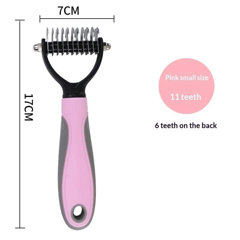 Pet Deshedding Brush — Undercoat Rake for Cats & Dogs, S or L — product image 16