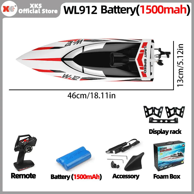 Wltoys WL916 RC Boat 60Km/H High Speed 2.4G Remote Control Brushless Motor Low Battery Alarm Electric RC — product image 10