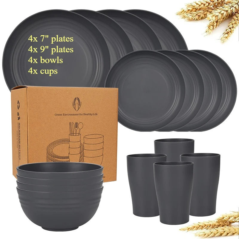 Wheat Straw Tableware Set — Plates, Bowls & Cups — product image 12