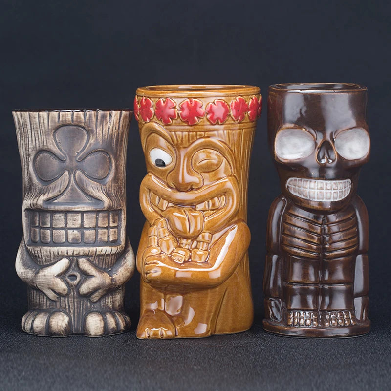 Ceramic Tiki Mug — Hawaiian Cocktail Cup, Bar Gift — product image 4