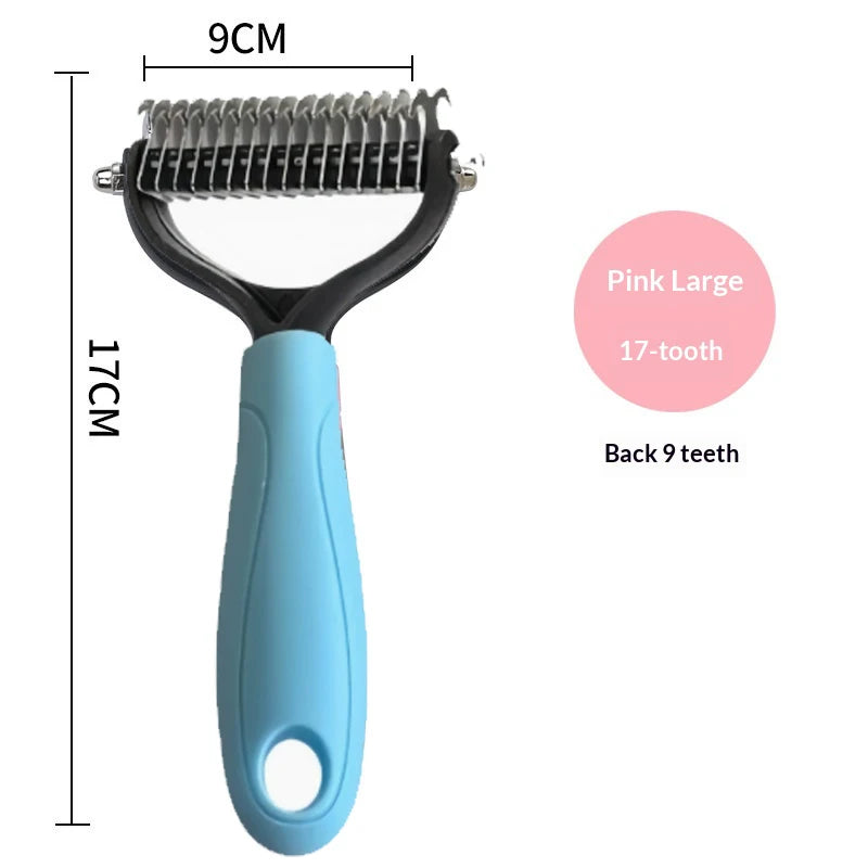 Pet Deshedding Brush — Undercoat Rake for Cats & Dogs, S or L — product image 10