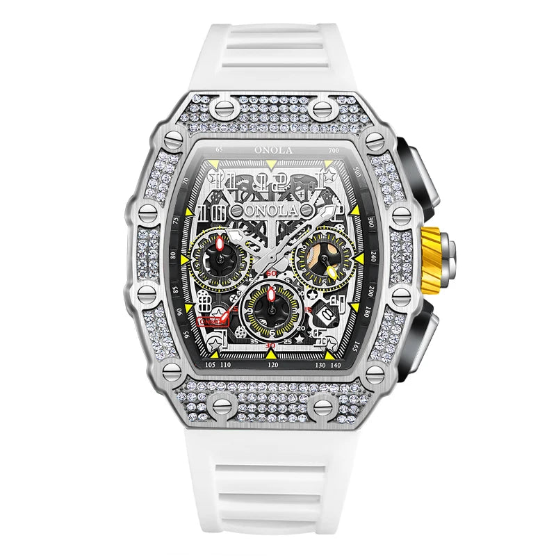 ONOLA Diamond-Set Automatic Watch — Waterproof, Silicone Strap — product image 15