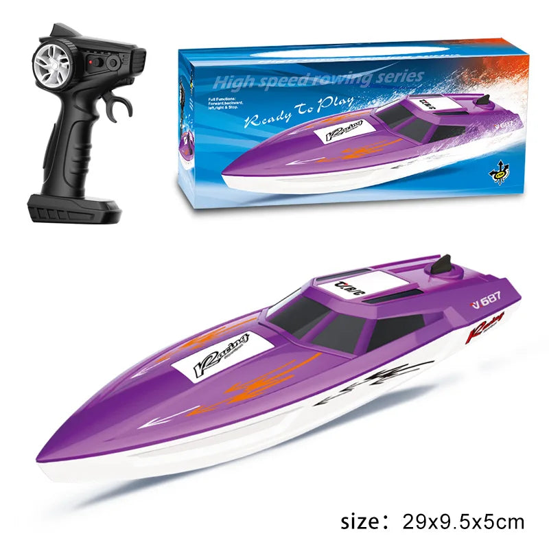 TX688 High-Speed RC  Speedboat 130 Brushed Motor Low Water Level Sensor Maximum Speed 8km/h Remote — product image 7