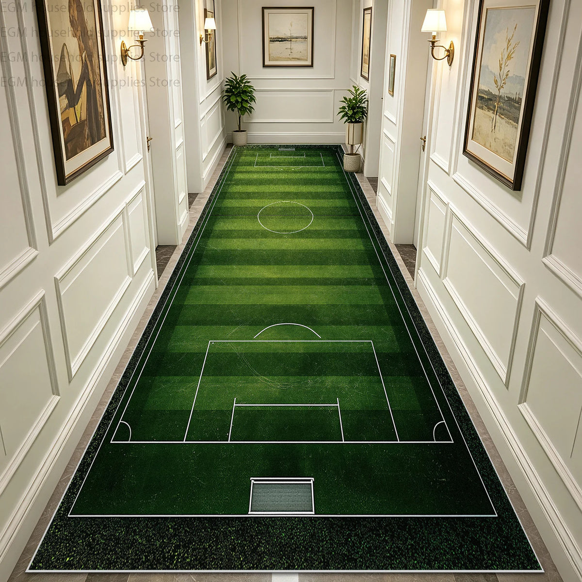 Football Pitch Runner Rug — Washable, Non-Slip Hallway Mat — product image 7