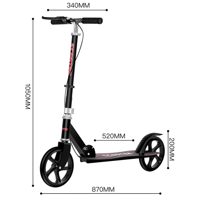 Foldable Kick Scooter — Adjustable Handlebars, Dual Brake — product image 6