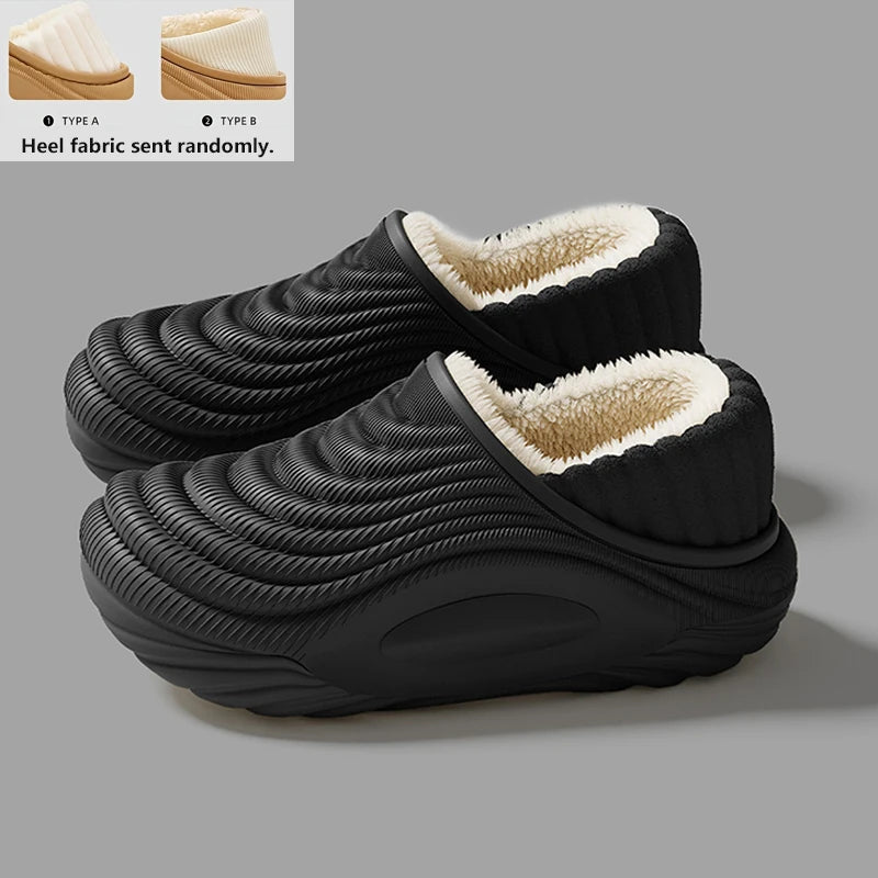 Warm Plush Waterproof EVA Indoor Slippers For Women Winter Soft Thick Bottom Non Slip Home Slippers — product image 9