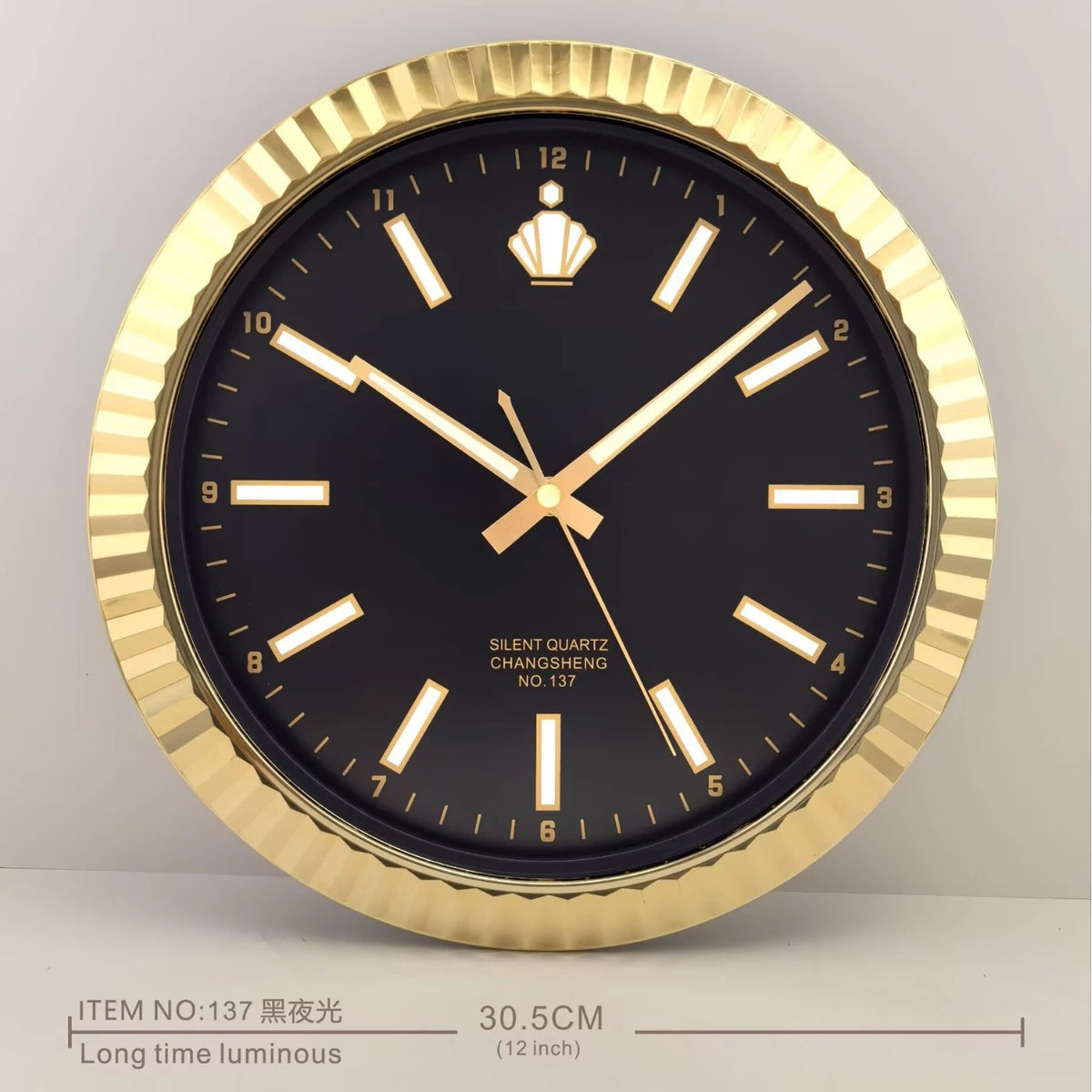 Silent Sweep Quartz Wall Clock — 30 cm Round, Modern — product image 13