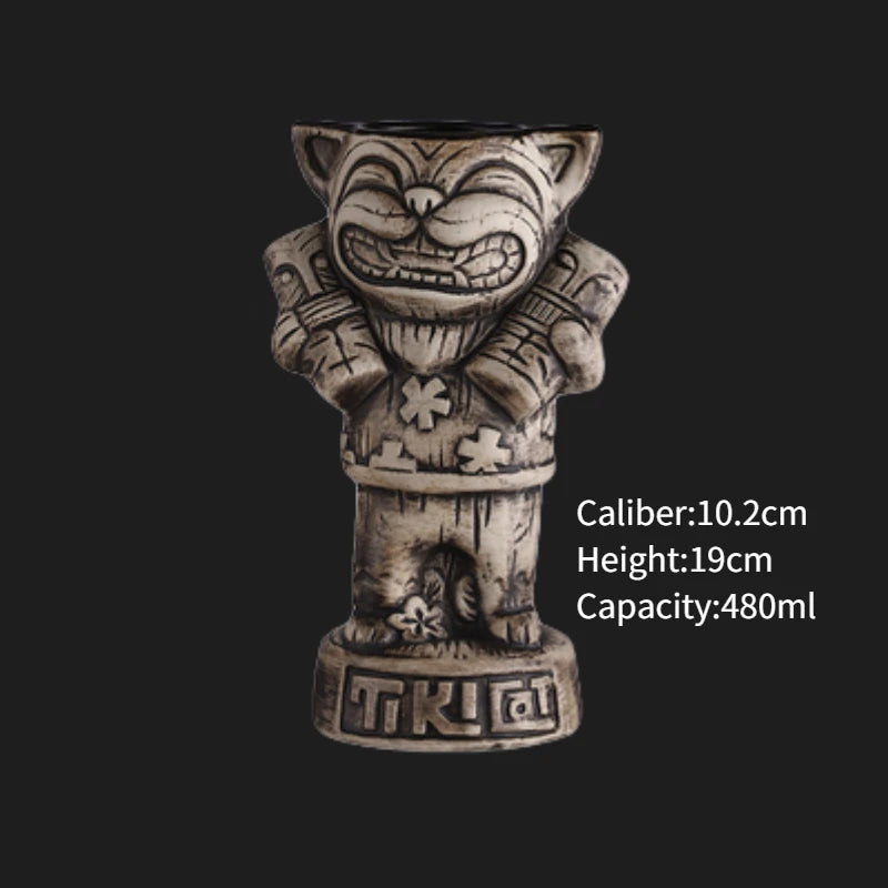 Ceramic Tiki Mug — Hawaiian Cocktail Cup, Bar Gift — product image 52