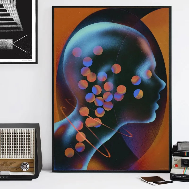 Abstract Futurism Canvas Wall Art — Retro Geometric Print — product image 3