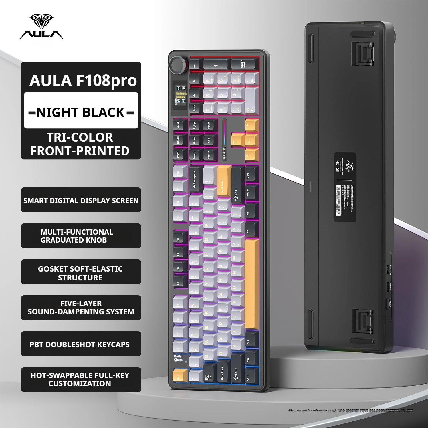 AULA F108 PRO Mechanical Keyboard — Full Size, RGB, Wireless — product image 10