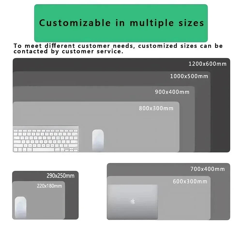 Black and White Strata Desk Mat — Large Non-Slip Mouse Pad — product image 6