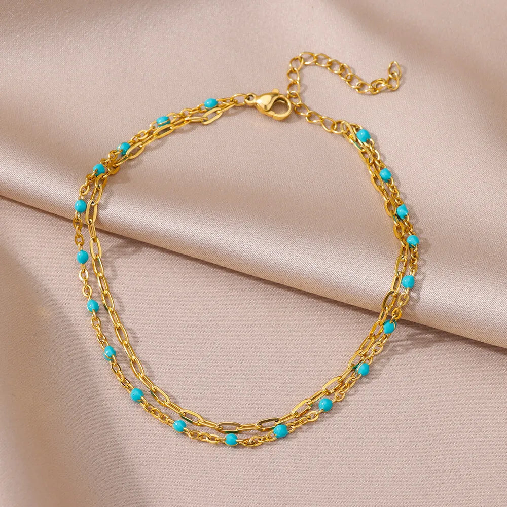 Gold-Tone Pearl and Chain Anklet — product image 14