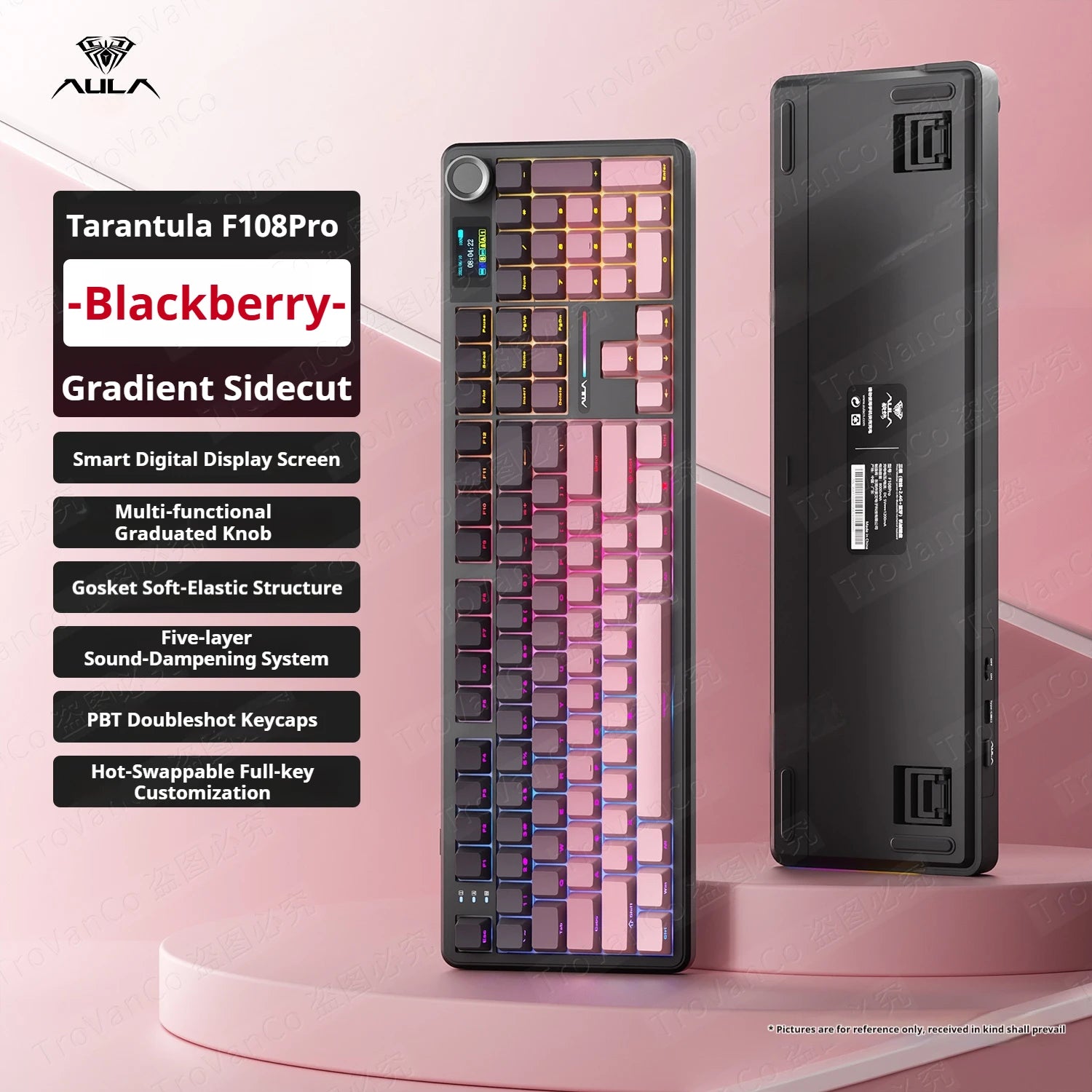 AULA F108 PRO Mechanical Keyboard — Full Size, RGB, Wireless — product image 7