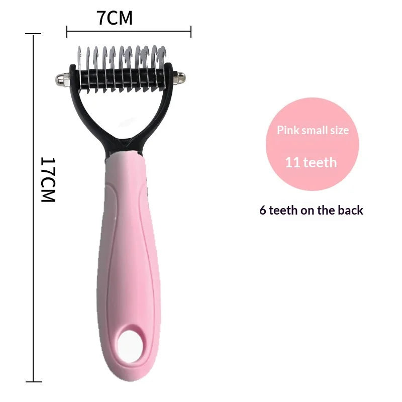 Pet Deshedding Brush — Undercoat Rake for Cats & Dogs, S or L — product image 8