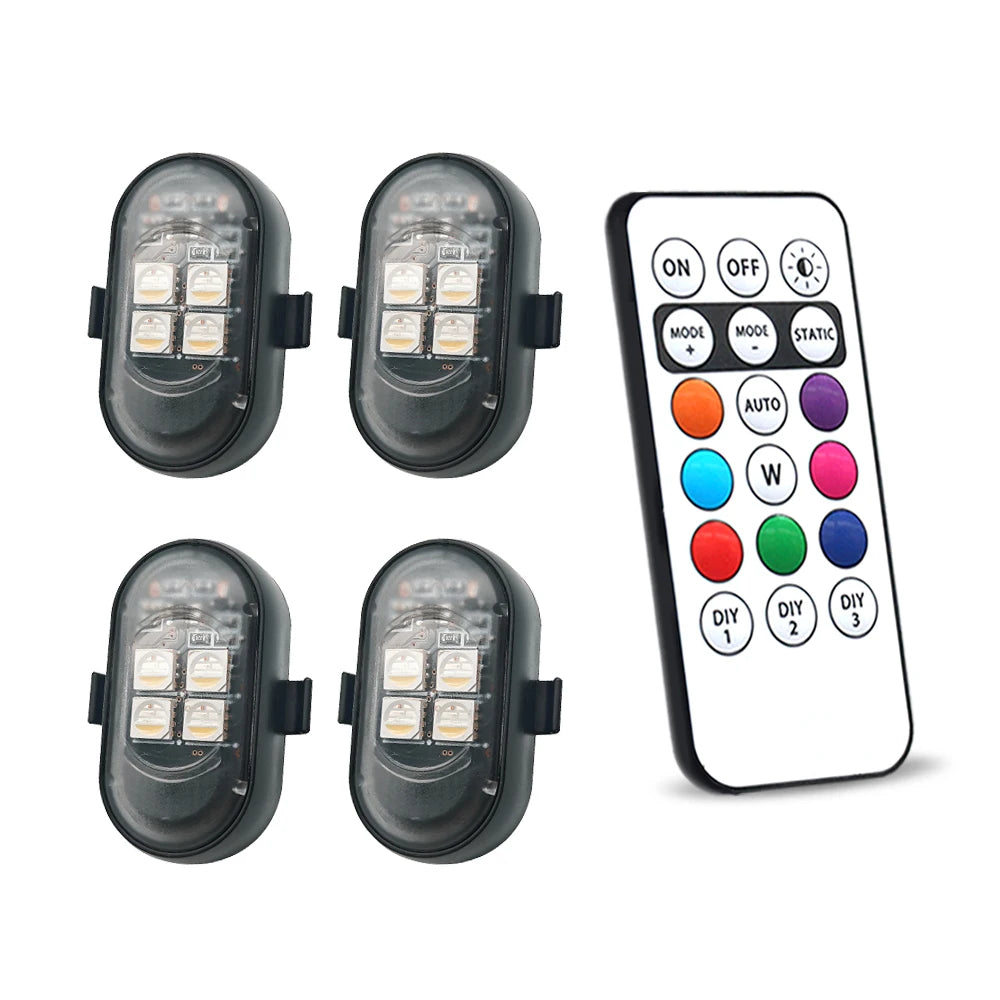 Rechargeable Car LED Light Kit — RGB with Remote, 2 to 10 Pieces — product image 5