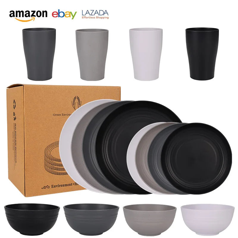 Wheat Straw Tableware Set — Plates, Bowls & Cups — product image 3
