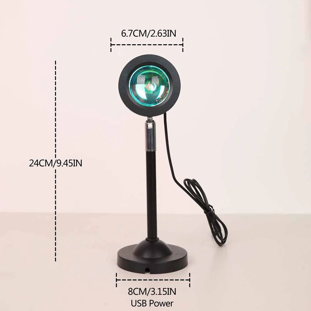Sunset Projection Light Remote Control 16 Color Ambient Night Light, Bedroom Decoration Background Wall — product image 6