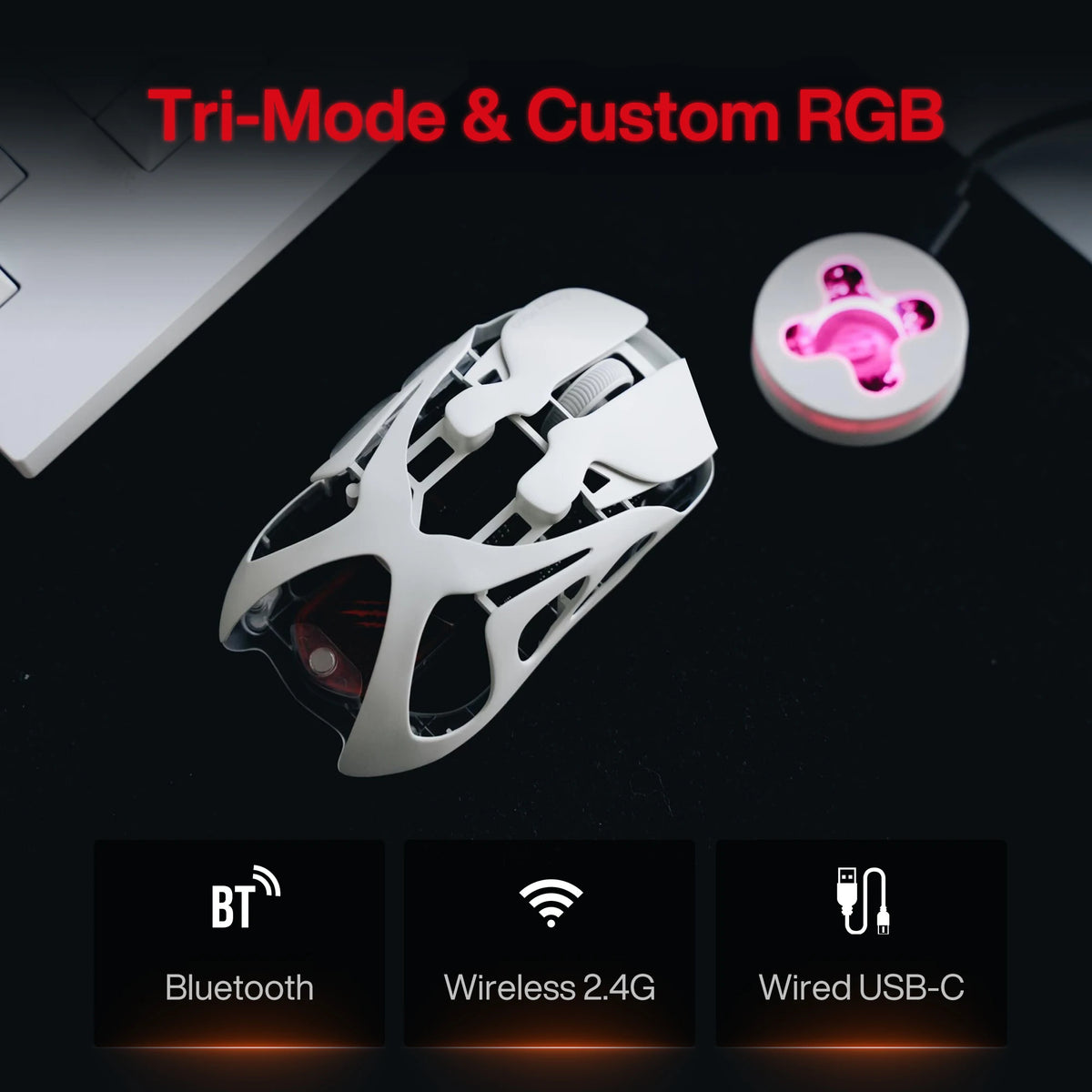 Angry Miao Infinity Wireless Gaming Mouse — PAW3950, Tri-Mode — product image 4