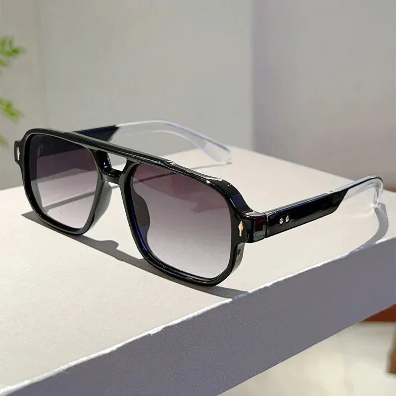 Double Bridge Square Sunglasses — UV400 Gradient Lenses — product image 6