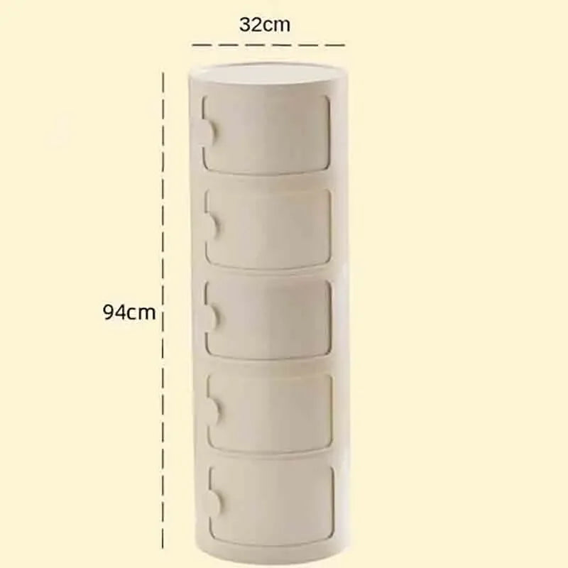 Plastic Nightstand — 5-Drawer Bedside Storage Table — product image 50