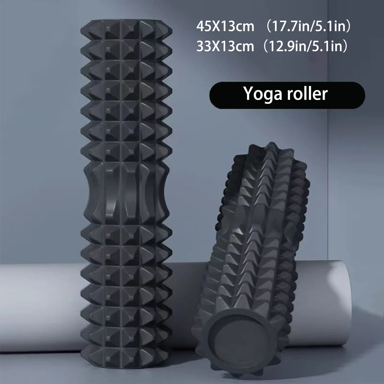Textured foam roller for muscle recovery and Pilates