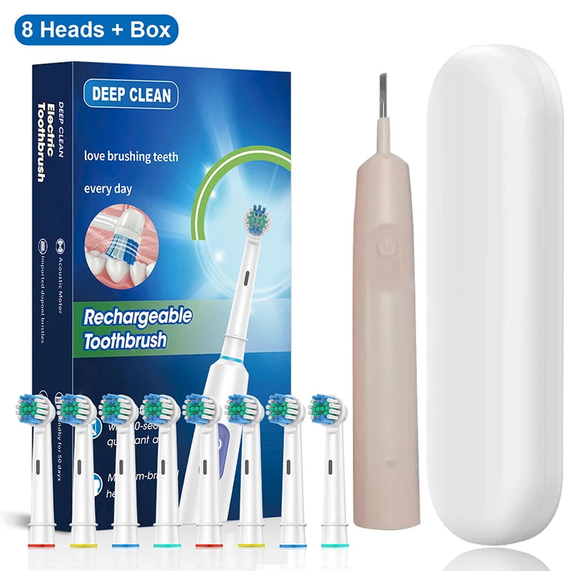 Rotating Electric Toothbrush — Rechargeable, 4 or 8 Brush Heads — product image 11