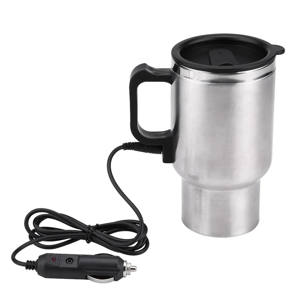 12V stainless steel self-stirring heated travel mug