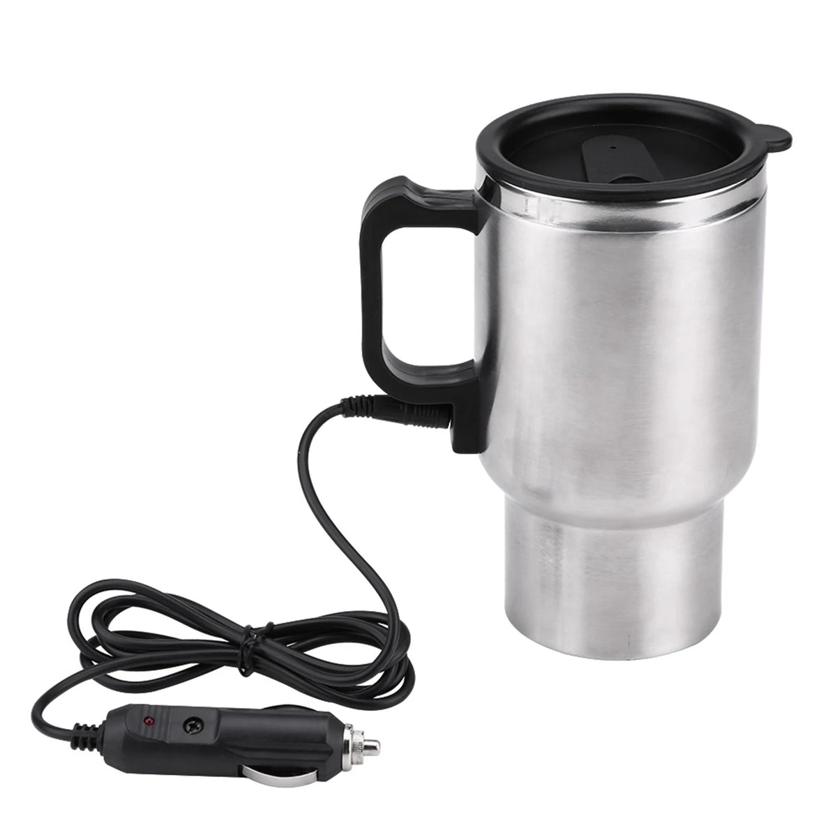 12V stainless steel self-stirring heated travel mug