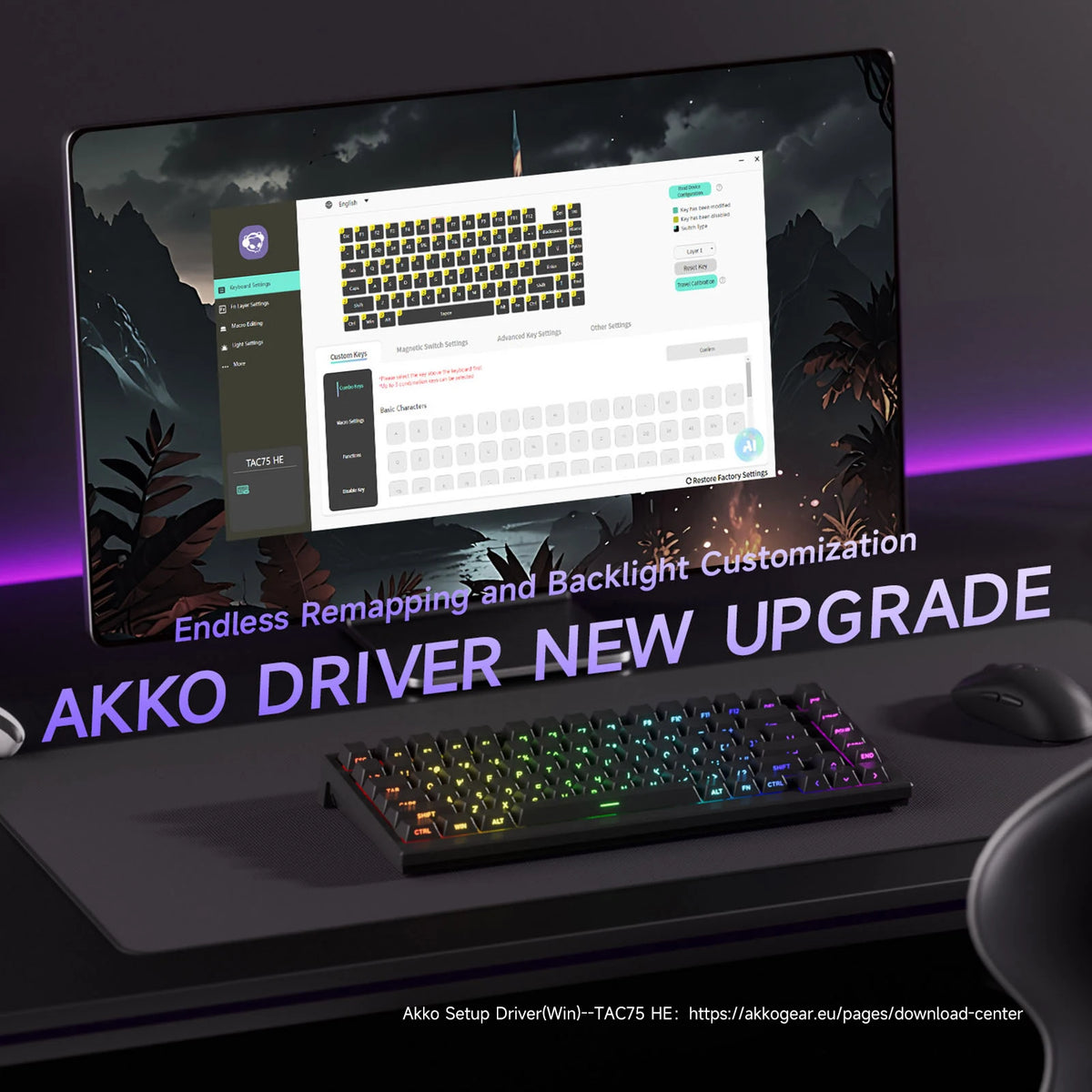 AKKO TAC75 HE Magnetic Switch Keyboard — 75%, 8K RGB, Wired — product image 6