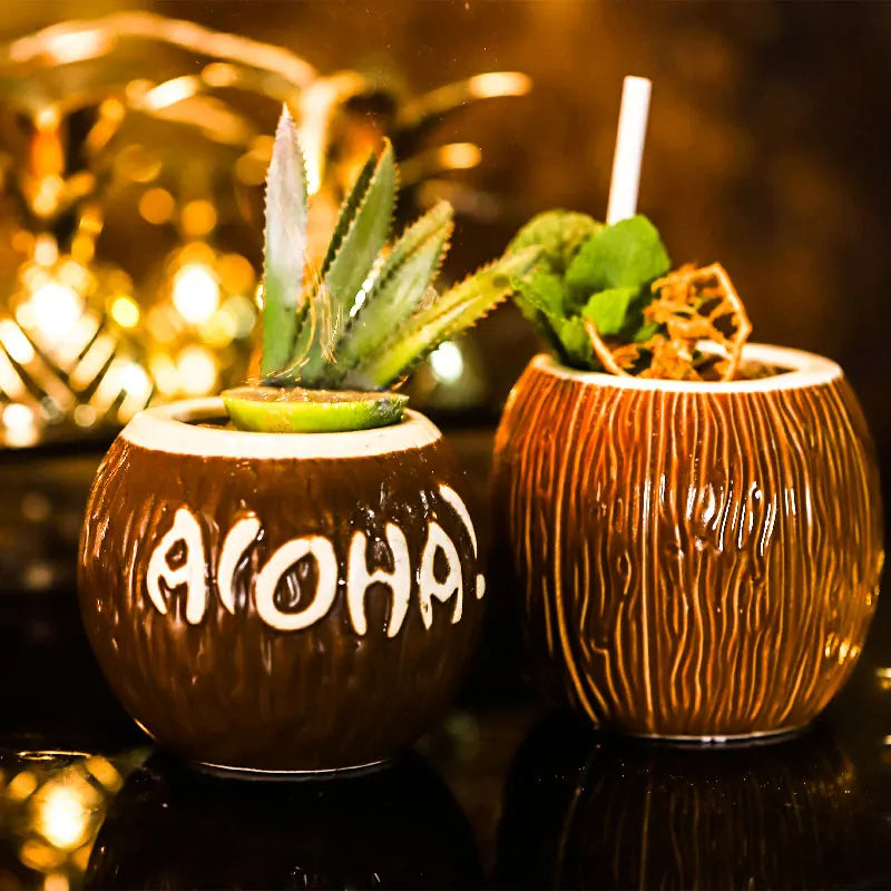 Ceramic Tiki Mug — Hawaiian Cocktail Cup, Bar Gift — product image 6