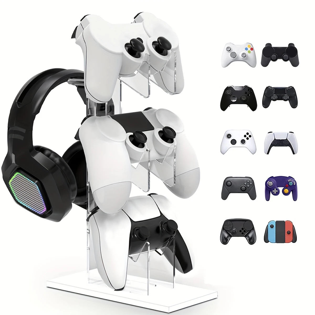 Universal 3-layer Controller Holder and Headphone Holder Game Accessories For PS5 PS4 Storage Holder — product image 3