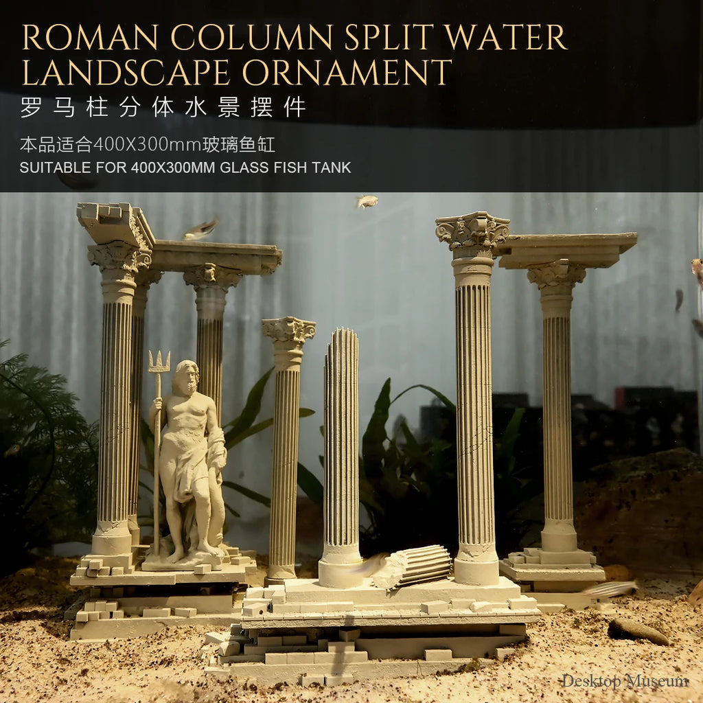 Roman Column Aquarium Ornament — Resin, 185 mm — product image 2