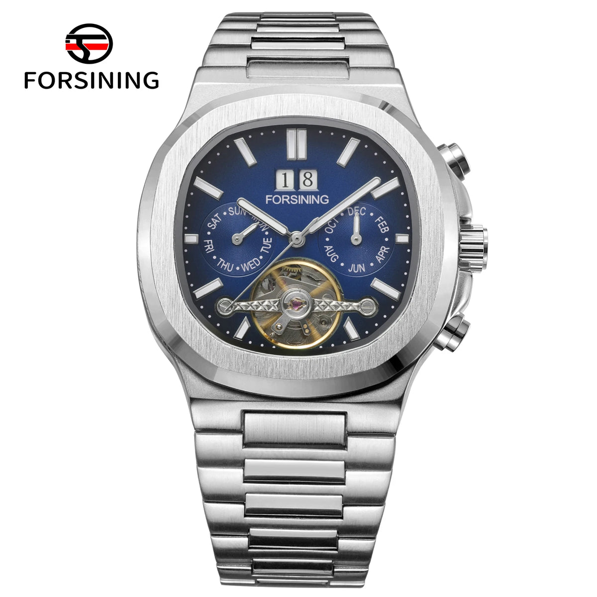 Forsining Military Automatic Watch — Skeleton Dial, Day & Date — product image 8