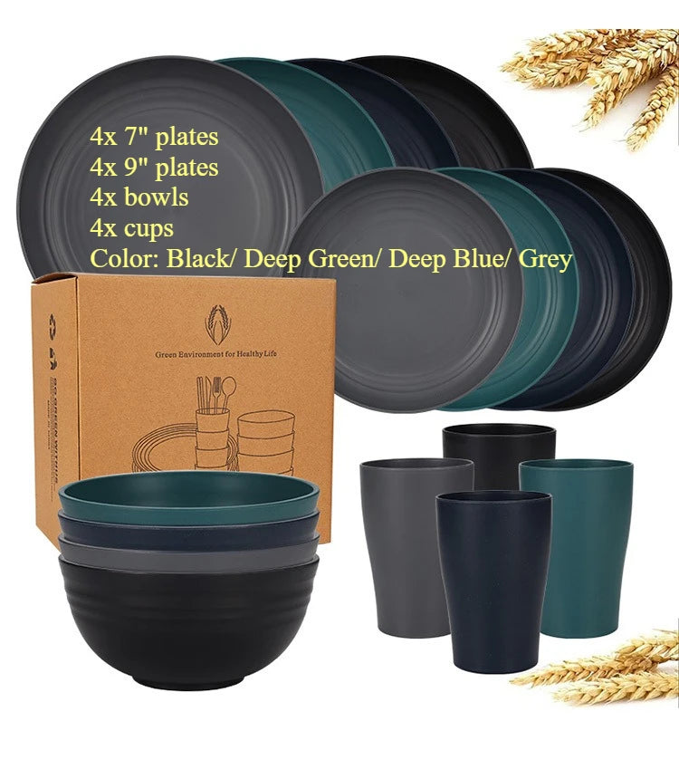 Wheat Straw Tableware Set — Plates, Bowls & Cups — product image 14