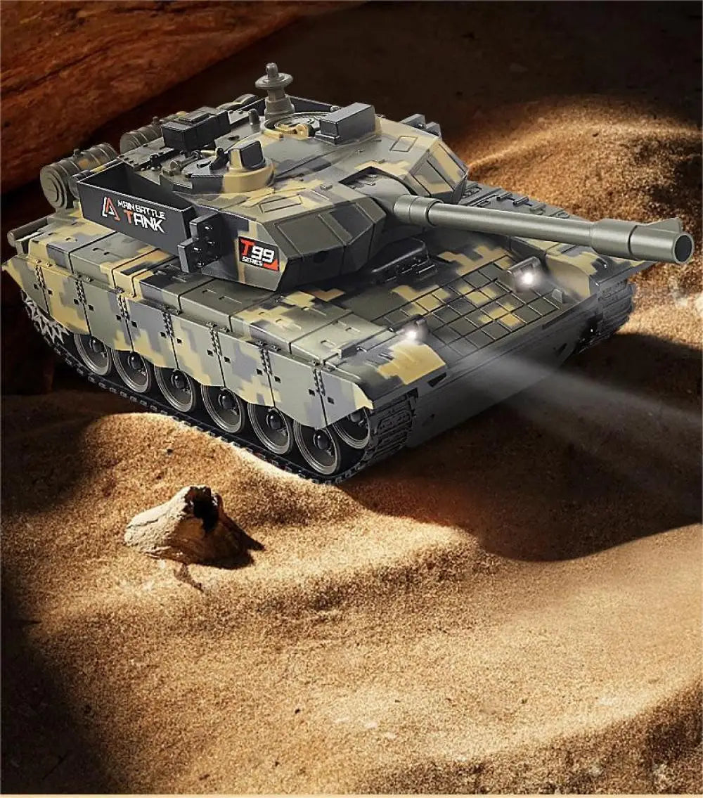 2.4GHz RC Battle Tank — Military Model with Sound & Light — product image 3