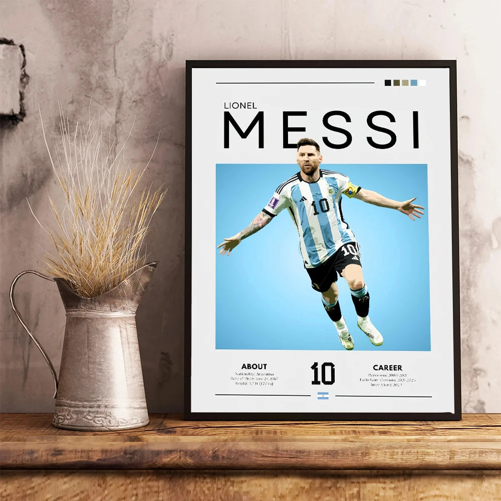 Football Star Canvas Wall Print — Living Room Decor — product image 2