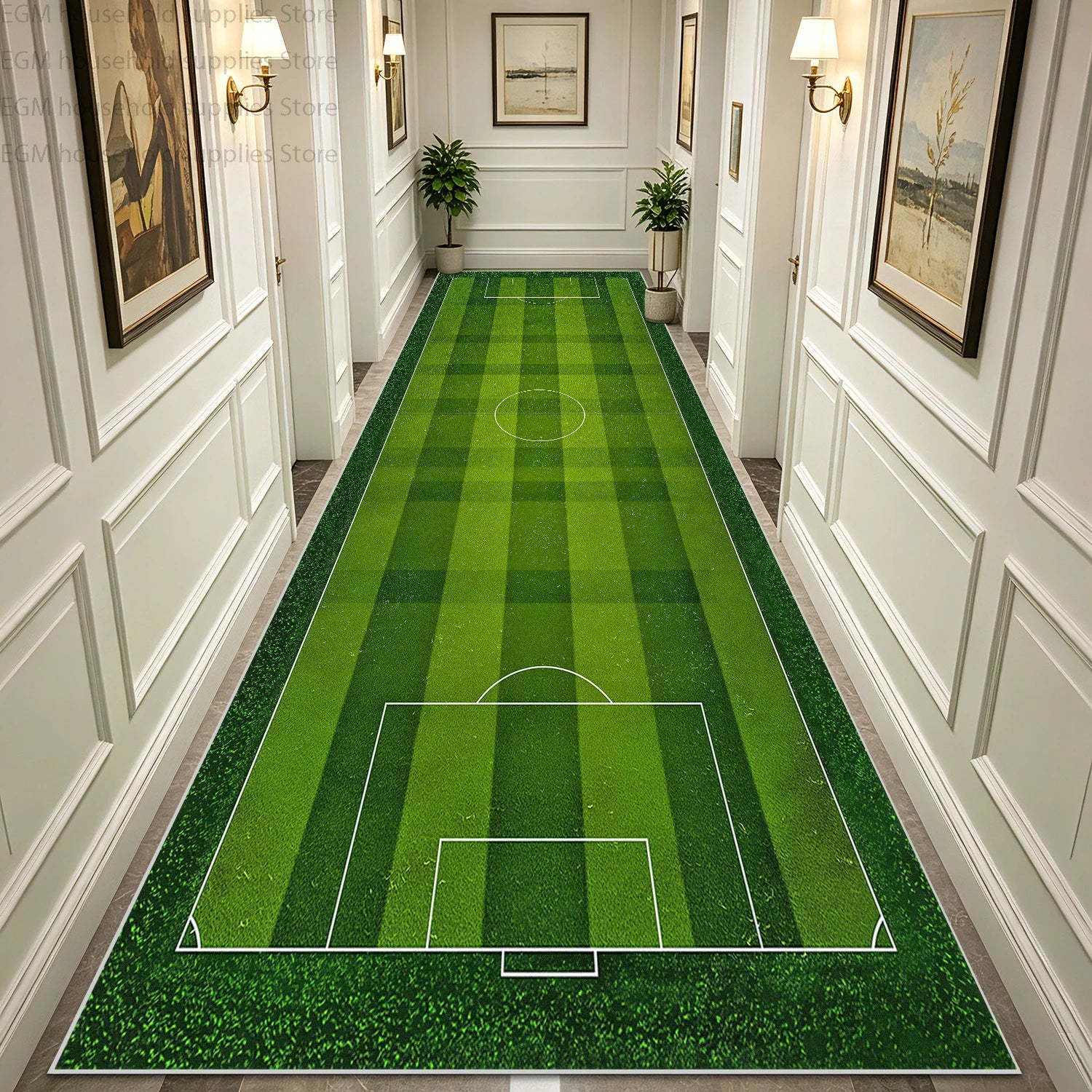 Football Pitch Runner Rug — Washable, Non-Slip Hallway Mat — product image 12