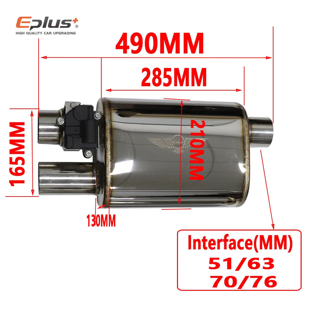 Electric Exhaust Cutout Valve Kit — Adjustable, Stainless, 51–76 mm — product image 5
