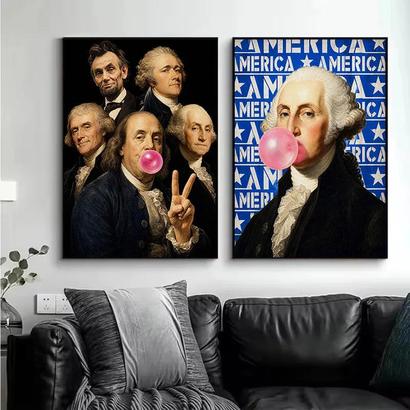 Founding Fathers Pop Art Canvas Print — Bubblegum Design — product image 2
