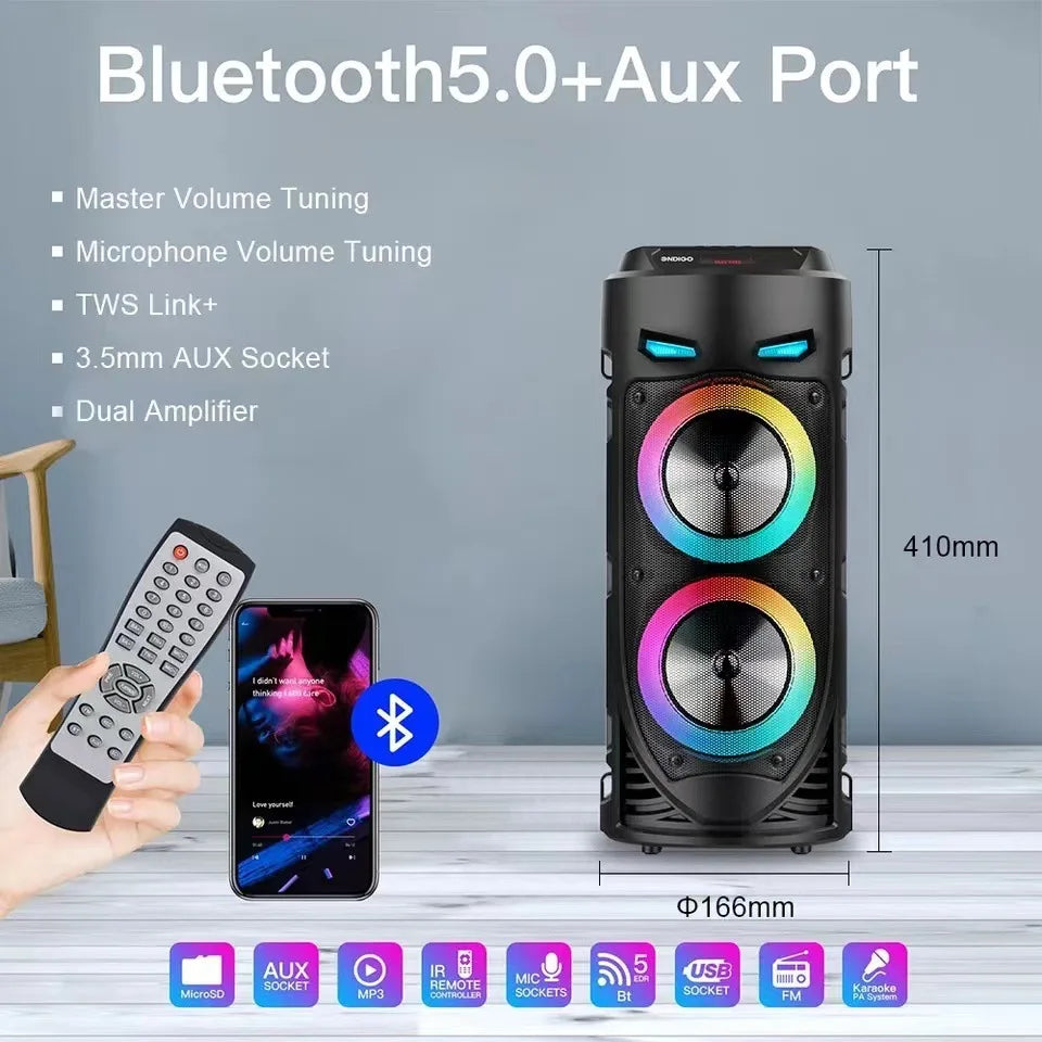 Portable Bluetooth Speaker — LED Lights, Wireless Boombox — product image 4