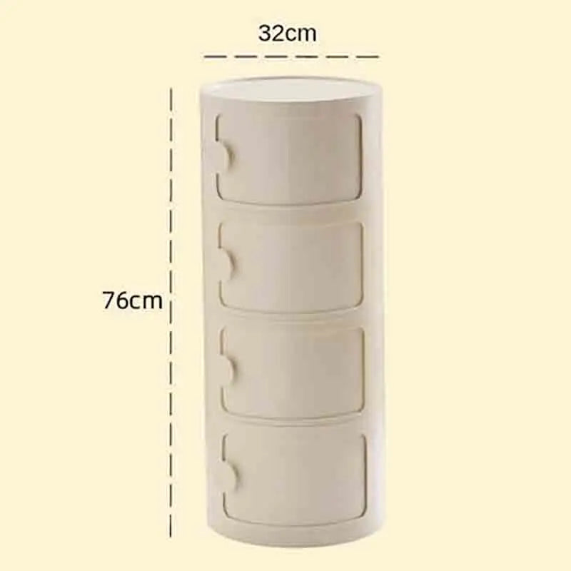 Plastic Nightstand — 5-Drawer Bedside Storage Table — product image 12